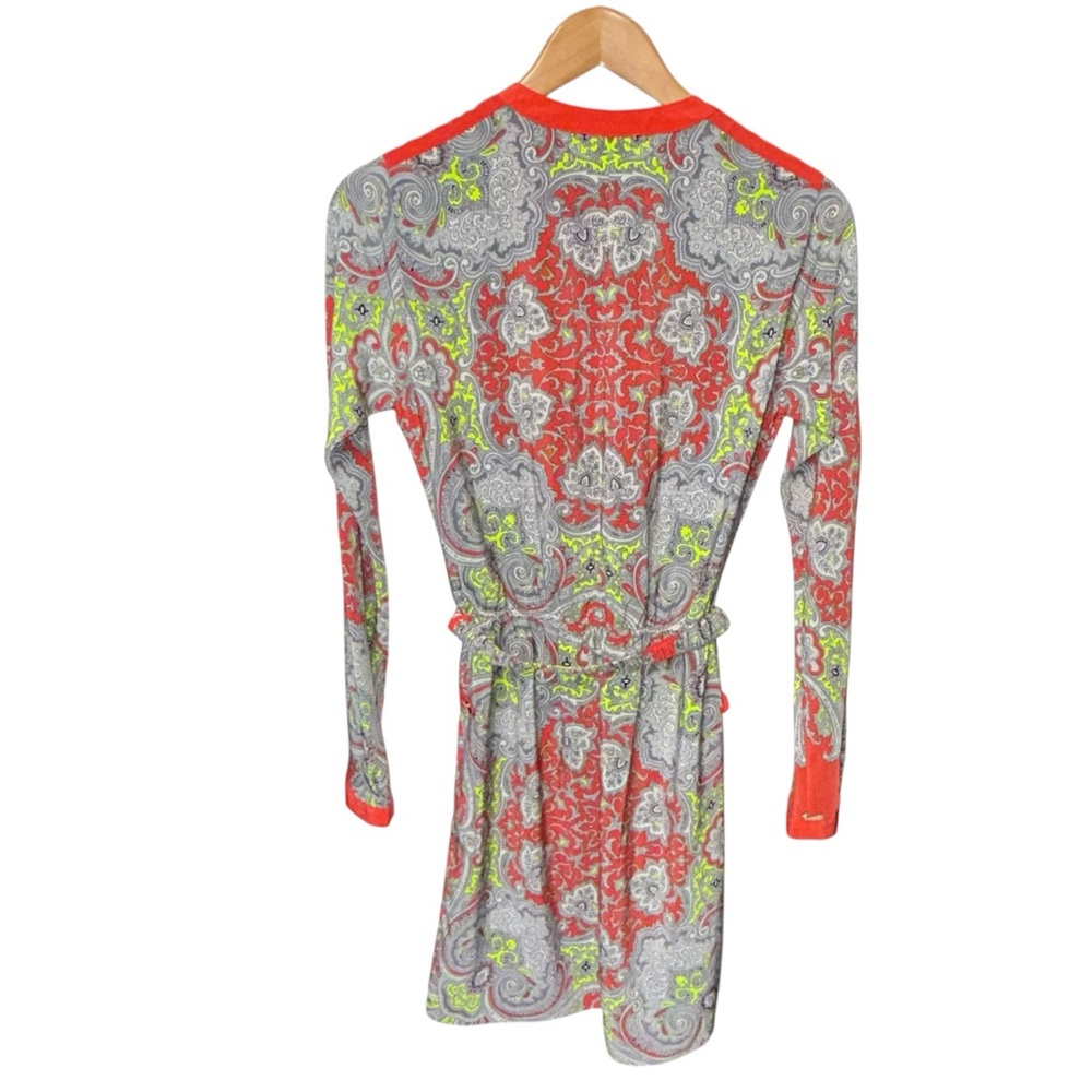 YOANA BARASCHI button down paisley print belted dress SMALL - Picture 4 of 12